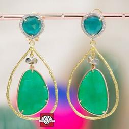 A Perno Di Bronzo E Zirconi Con Occhio Di Gatto E Pietre Dur