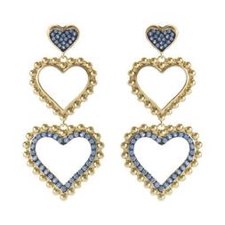 A Perno Dorati Con Cuori Blu Art. 911263h -  Sodini