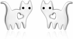 A Perno In Argento Sterling Con Gatto, Ipoallergenici, Da Do