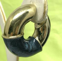 A Schiava Vintage Anni 70 Argento 925 Pl.oro E Smalto Blu' O