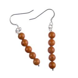 A Sfere Di Legno Fossile 6mm E Argento 925