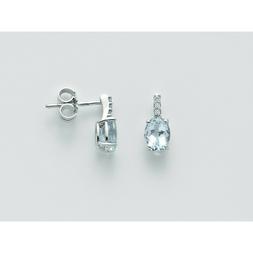 Miluna Acquamarina Diamanti E Oro Bianco 18 Kt 750%/1000 Cod