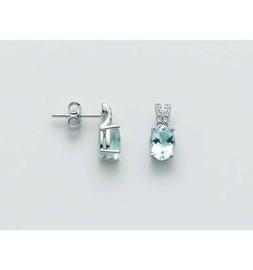 Miluna Acquamarina E Diamanti Erd2480 Earrings Donna Oro Bia
