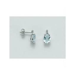 Miluna Acquamarina E Diamanti Erd2521 Ovale Earrings Donna O