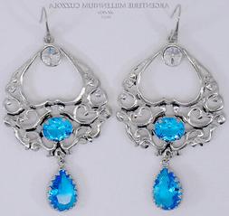 Acquamarina Zirconi Argento Magna Grecia Silver Earrings Cz 