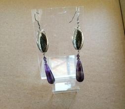 Ametista A Goccia Grande Pietra Vera Pendente X Lobo Con Buc