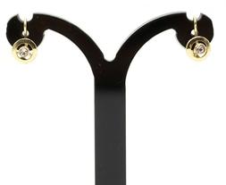 Antichi Pendenti Oro 18kt E Zirconi - 18kt Gold Earrings