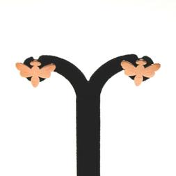 Ape Lobo Con Perno E Farfallina Argento 925 Bagnato Oro Rosa