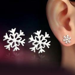 Argentati Fiocco Di Neve 1,1 Cm  - Silver Earrings Snow
