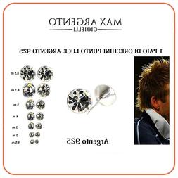 Argento 925, Brillantino Punto Luce, Mis&deg; Da 1.5 A  8. 5 Mm