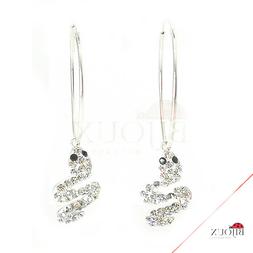 Argento 925 Cerchio 50 Mm Serpente Con Brillantini Donna Rag