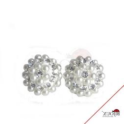 Argento 925  Con Brillantini E Perle Donna