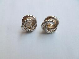 Argento 925 Donna Nodo D'amore Bottone Farfallina