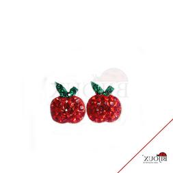 Argento 925 Mela Brillantini Rosso Donna / Ragazze