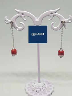 Argento 925 Pendente Campanella Smalto Rosso