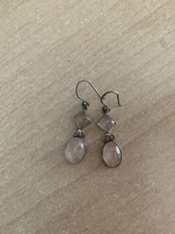 Argento 925 Pendenti Quarzo Rosa