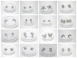 Argento 925% Anallergico Brillante Zirconi Punto Luce Donna 