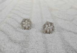 Argento 925% Rodiato, Fiocco Di Neve , Zirconi