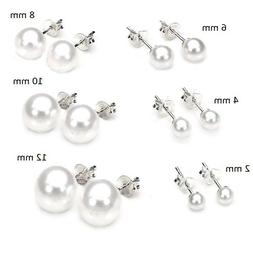 Argento 925 Perla Misure Da 2 A  12 Mm Donna Ragazze
