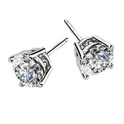 Argento 925 Rodio,punto Luce, Brillantino 3/4/5/6 Mm, Uomo D
