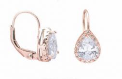 Argento 925 Rose' Goccia Zirconi 4 You Jewels Punto Luce Mon