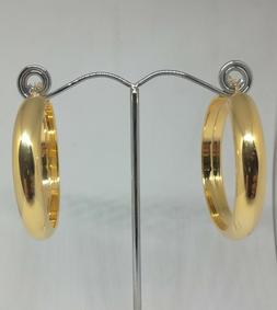 Argento  Donna Cerchi Grandi Dorati Mm 52x8 Novit&Agrave; Scatolat