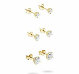 Argento Gold Oro Punto Luce Da 4 A 6mm &Oslash; Zirconi Brillanti 