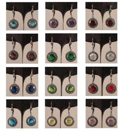 Argento Sterling W/8mm Brillante Taglio Pietra Zodiacale Cz 