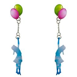 Artigianali Bambina Con Palloncini Colorati In Smalti A Cott