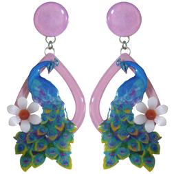 Artigianali Con Pavone E Margherita In Smalto A Cottura.