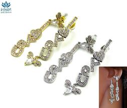 Asimmetrici Lunghi Pendenti Da Donna A Lobo Ape Scritta Con 