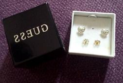 Autentici Argento Marcati Guess Cuori Box Earring