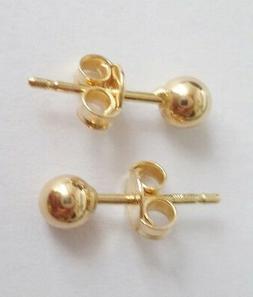 Bambina Ragazza Donna A Lobo Sfera Oro Giallo 750 18k Boucle