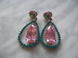 Bigiotteria Pendenti A Goccia Con Strass Colorati