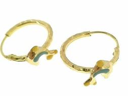 Bimba Bambina Cerchio Oro Giallo 18 Kt Carati Ct 750 0,95 Gr