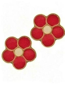 orecchini bimba bambina fiorellino oro giallo 18