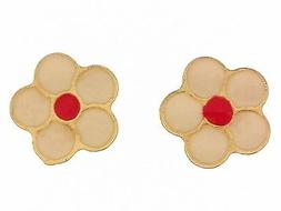 Bimba Bambina Fiorellino  Oro Giallo 18 Kt Carati Ct 750 0,4