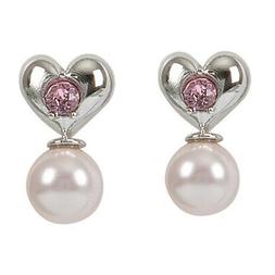 Bimba Boccadamo Petit In Argento 925&permil; Cuore E Perla Swarov