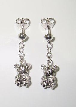 Bimba Pendenti Orsetti Oro 18 Kt Bianco Oro 750 Grammi 2,2