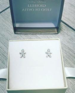 Bimbo Beb&Egrave; Argento 925&permil; Cristalli Swarovski Bianchi