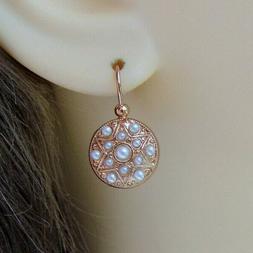 Bottone Stile Borbonico Perle Dorati Oro 14 Kt Semplici Anti