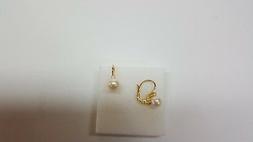 Bottoni Oro Giallo 18kt 750 Con Perle E Zirconi  3,4 Grammi