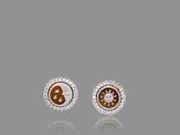 Cammeo Da Donna In Cameo Con Sole E Luna Di Argento 925 Zirc