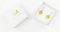 Campanella Full Zirconate Giallo In Argento 925  Rodiato In 