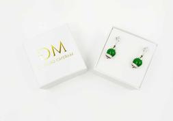 Campanella Smaltata Verde Con Bordo Zirconato In Argento 925