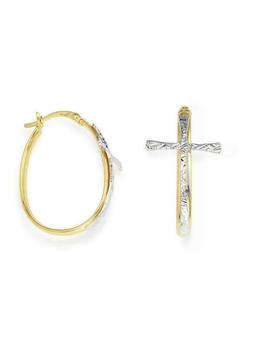 Cerchi Croce Donna Argento 925 Orgogb