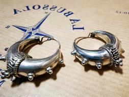 Cerchi Mezzaluna  In Argento 925 Lavorati Con Basso Contenut