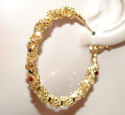 Cerchi Oro Dorati Donna Intrecciati Nido Ape Lucidi Ondulati