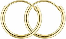 Cerchi Piccoli In Oro Giallo 333 O 585 Donna 17,5 Mm, Largh.