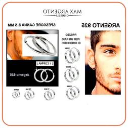 Cerchietto Argento 925&permil; Cerchio Liscio Uomo/donna M&deg; 2.5m